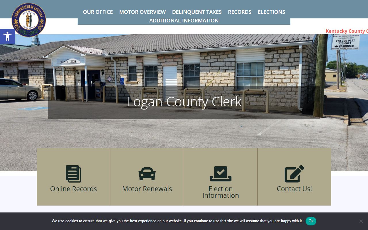 Logan County County Clerk records office homepage