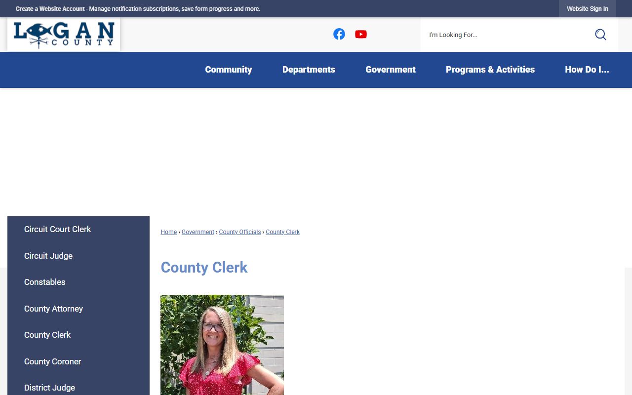 Logan County County Clerk county directory listing
