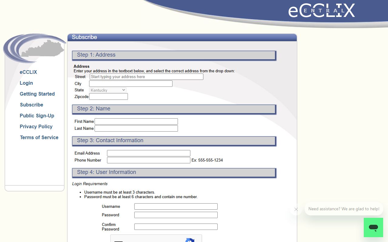 Logan County County Clerk private eCCLIX signup