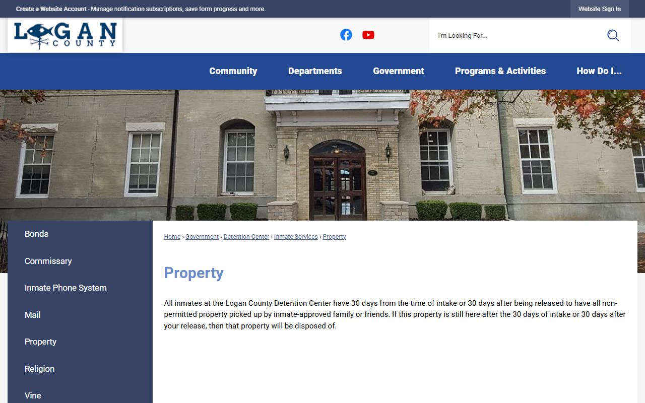 Logan County court dockets property records distinction from court calendars