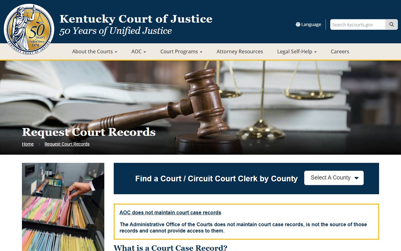Logan County court records request information from Kentucky Court of Justice