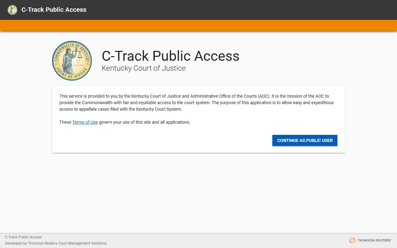 Logan County court records appellate C-Track public access screen