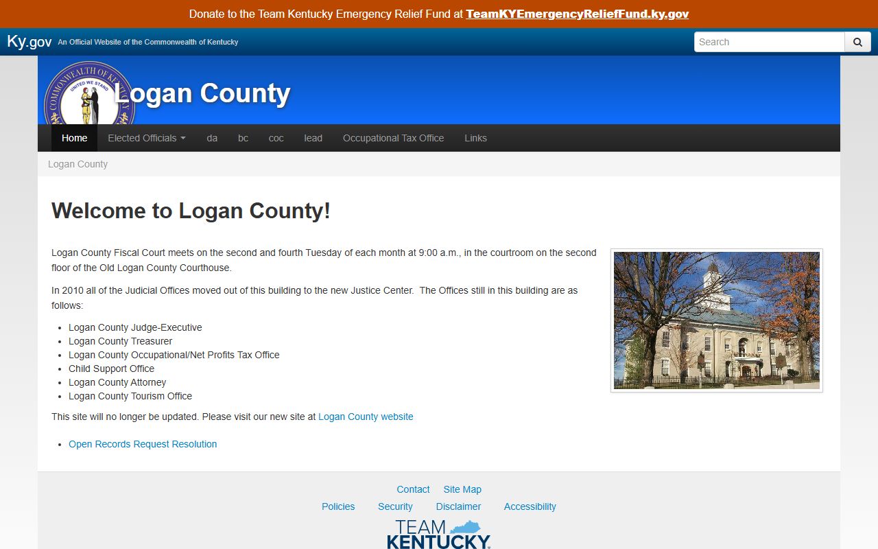 Logan County court records historic courthouse source