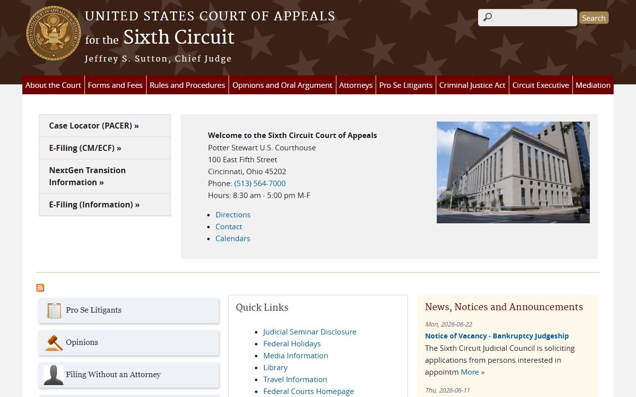 Logan County court records Sixth Circuit source