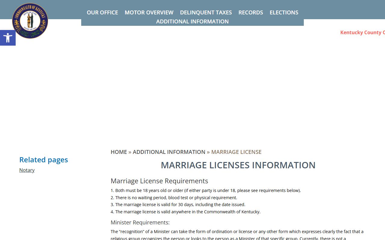 Logan County marriage records license requirements from the County Clerk