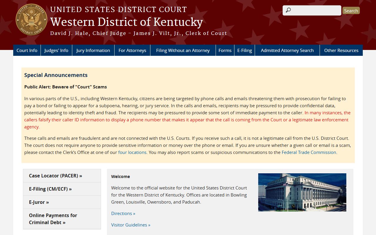 Logan County traffic court records federal court distinction